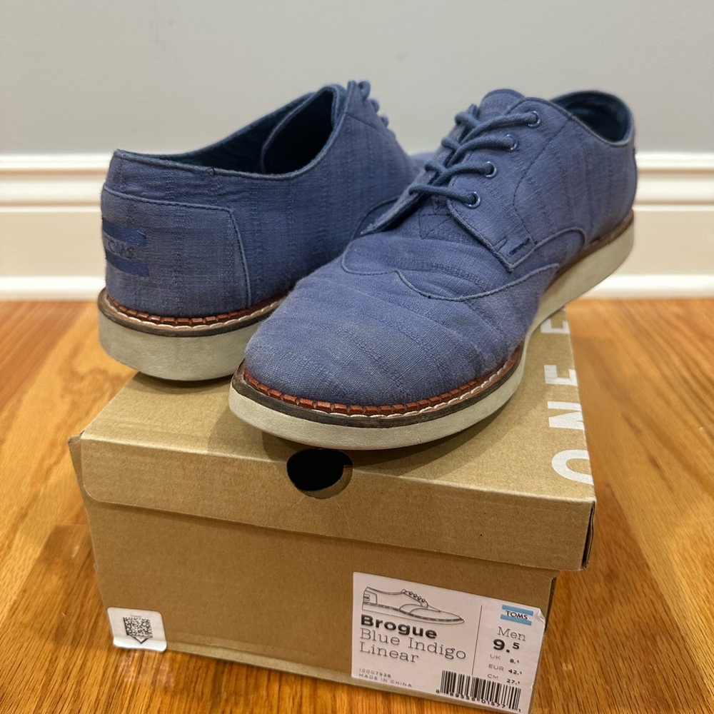 TOMS Blue Indigo Brogue Men's Shoes
